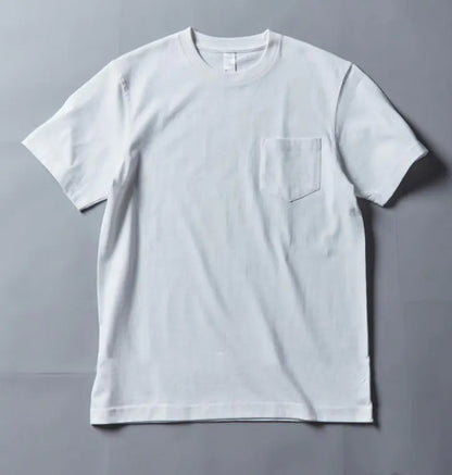 Pure Cotton Short Sleeve Pocket T-Shirt in White
